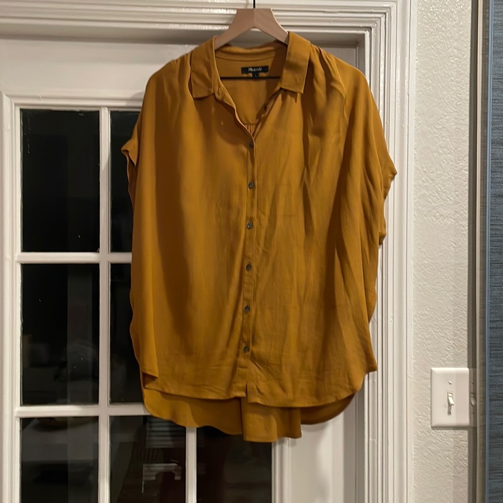 Madewell Central Drapey button down, Size L